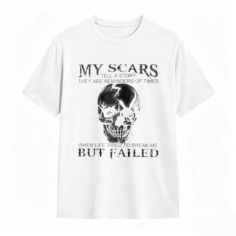 Skull And Scar Story Quote Unisex Classic T-shirt