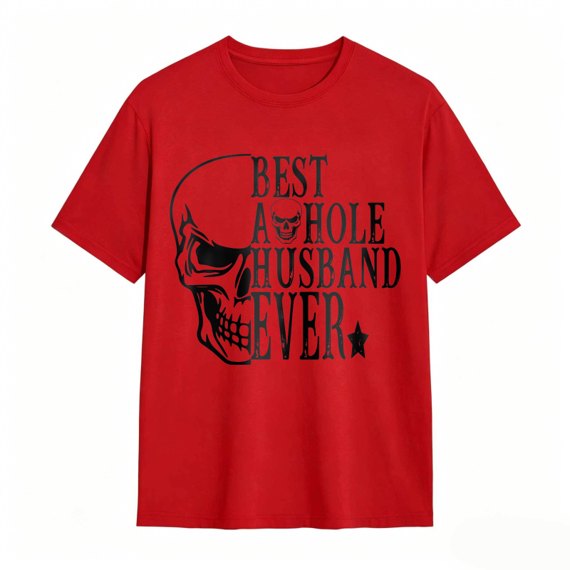 Skull And Text Best A Hole Husband Ever Unisex Classic T-shirt