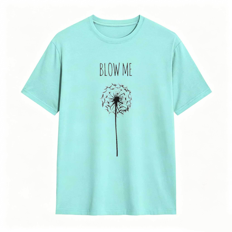 Dandelion Blow Me Text Unisex Classic T-shirt