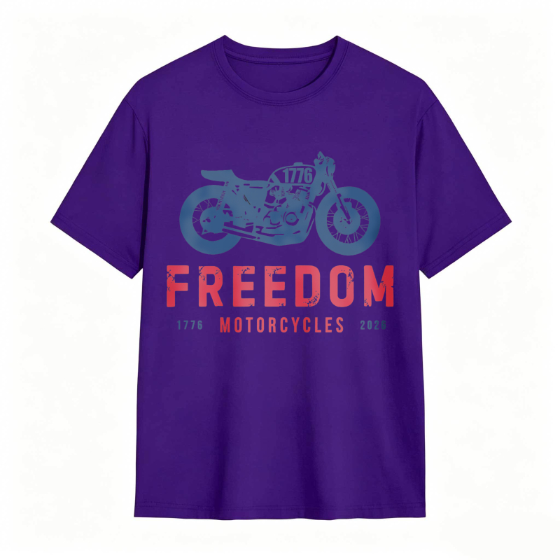 Freedom Motorcycles 1776 2025 Motorcycle Design Unisex Classic T-shirt