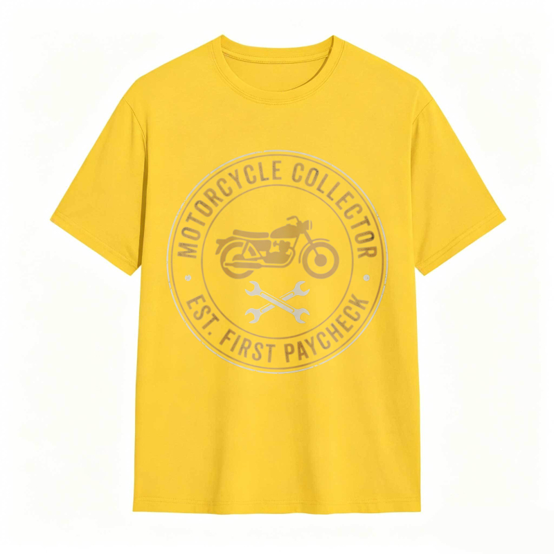 Motorcycle Collector Est First Paycheck T-shirt