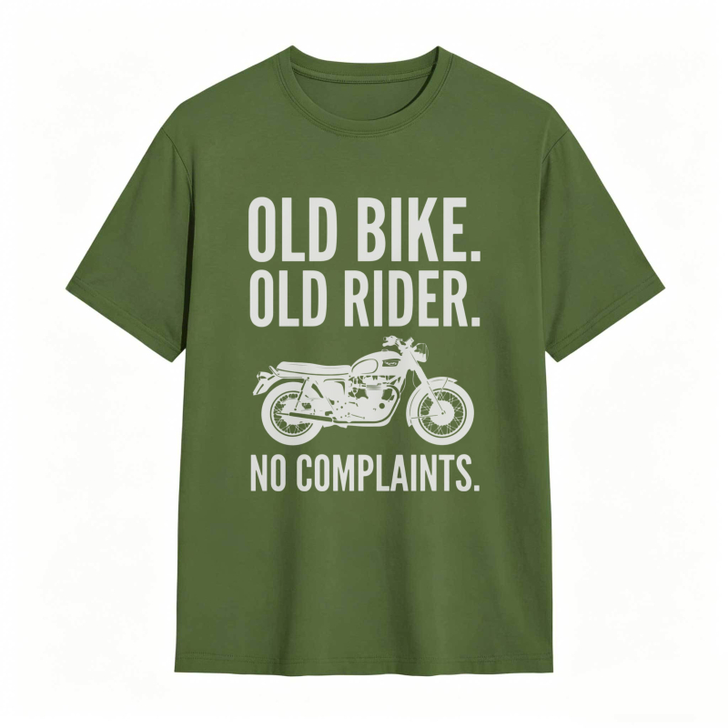 Old Bike Old Rider No Complaints Motorcycle Graphic T-shirt