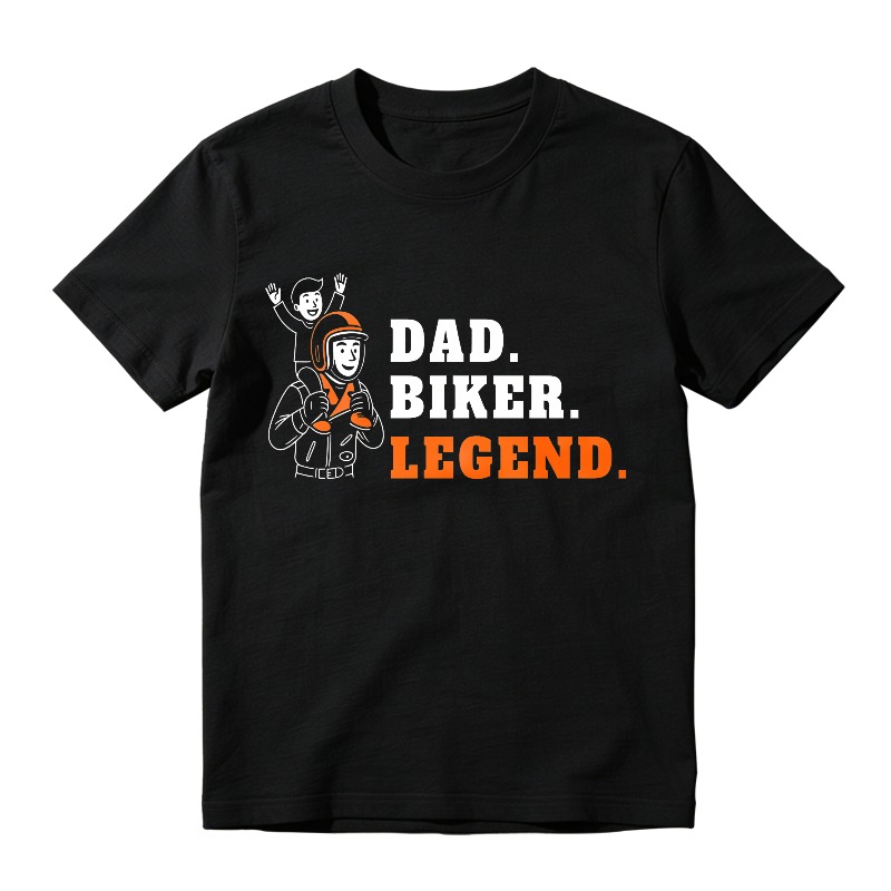 Dad Biker Legend Cartoon Graphic Unisex Classic T-shirt