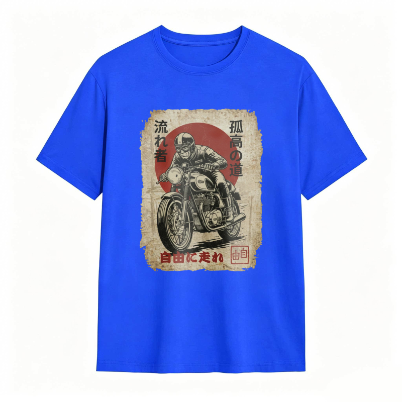 Japanese Motorcycle Rider Vintage Poster Design T-shirt