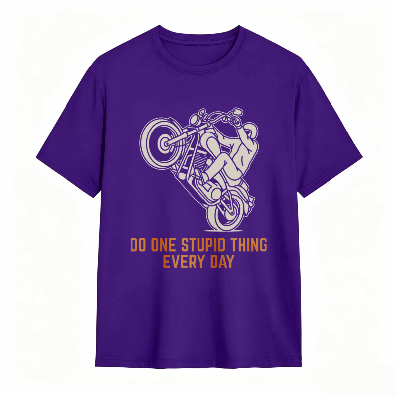 Motorcycle Rider Do One Stupid Thing Every Day T-shirt