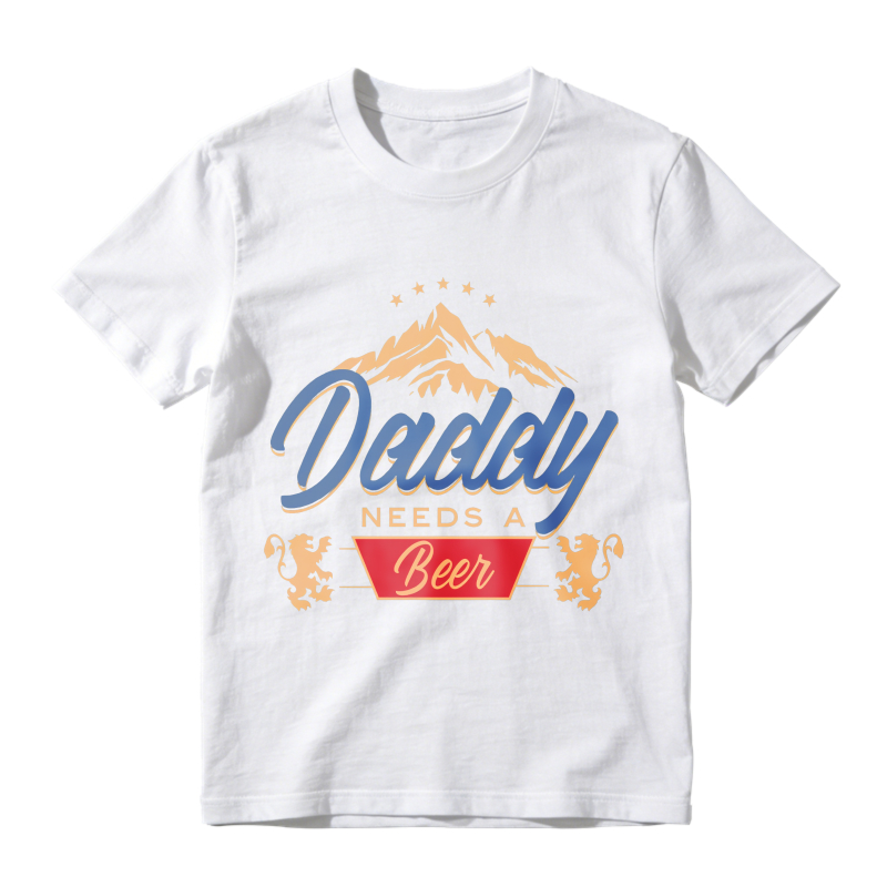 Daddy Needs A Beer Mountain Design Unisex Classic T-shirt