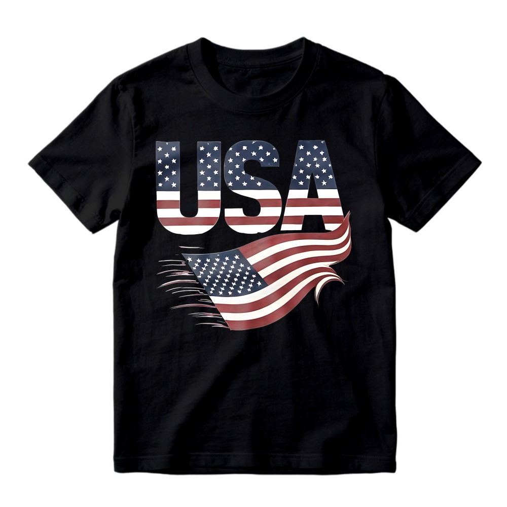 Usa Flag Design T-shirt