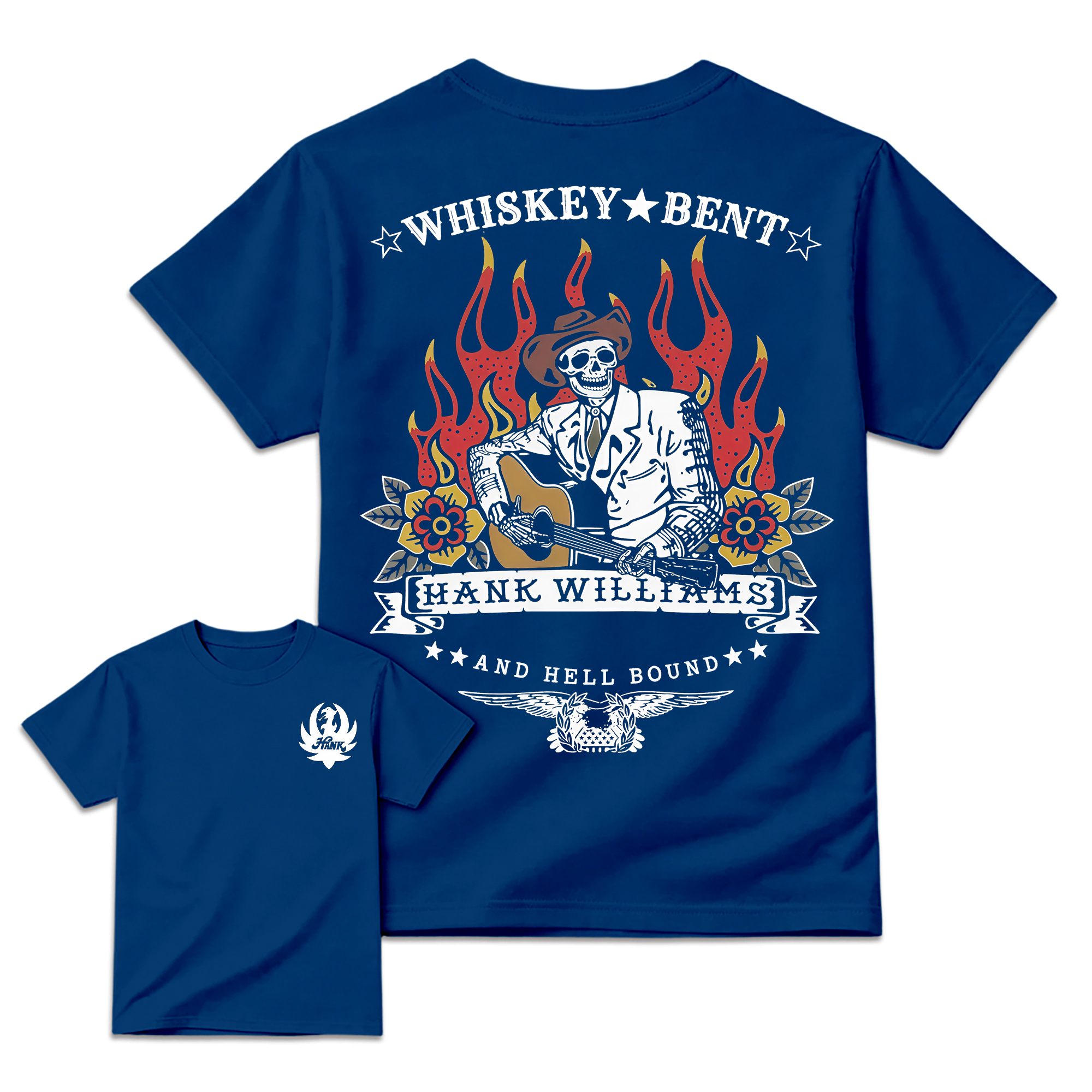 Vintage Country Music Graphic T-Shirt, Whiskey Bent and Hell Bound Western Tee, Retro Outlaw Cowboy Shirt
