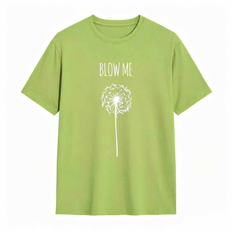 Dandelion Blow Me Text Unisex Classic T-shirt