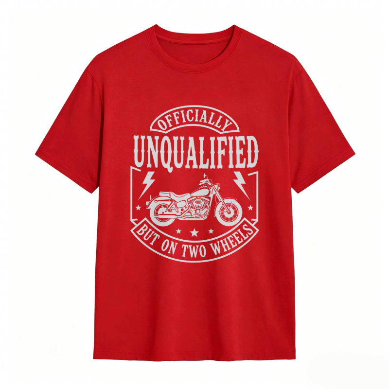 Officially Unqualified But On Two Wheels Motorcycle Design T-shirt