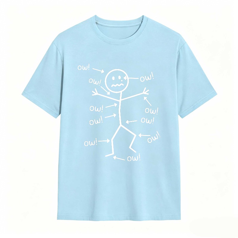 Stick Figure With Ow Exclamations Unisex Classic T-shirt