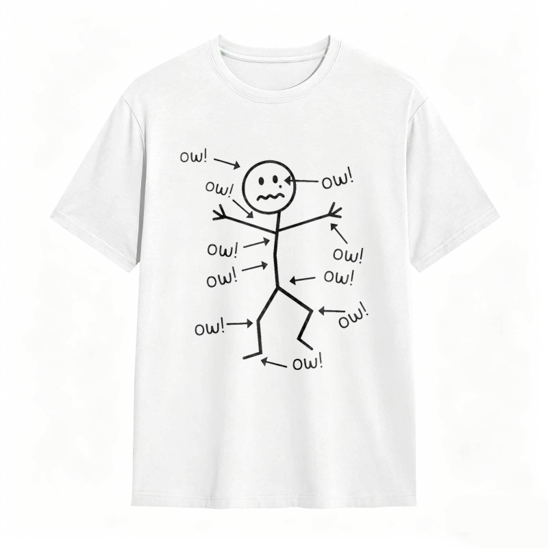 Stick Figure With Ow Exclamations Unisex Classic T-shirt