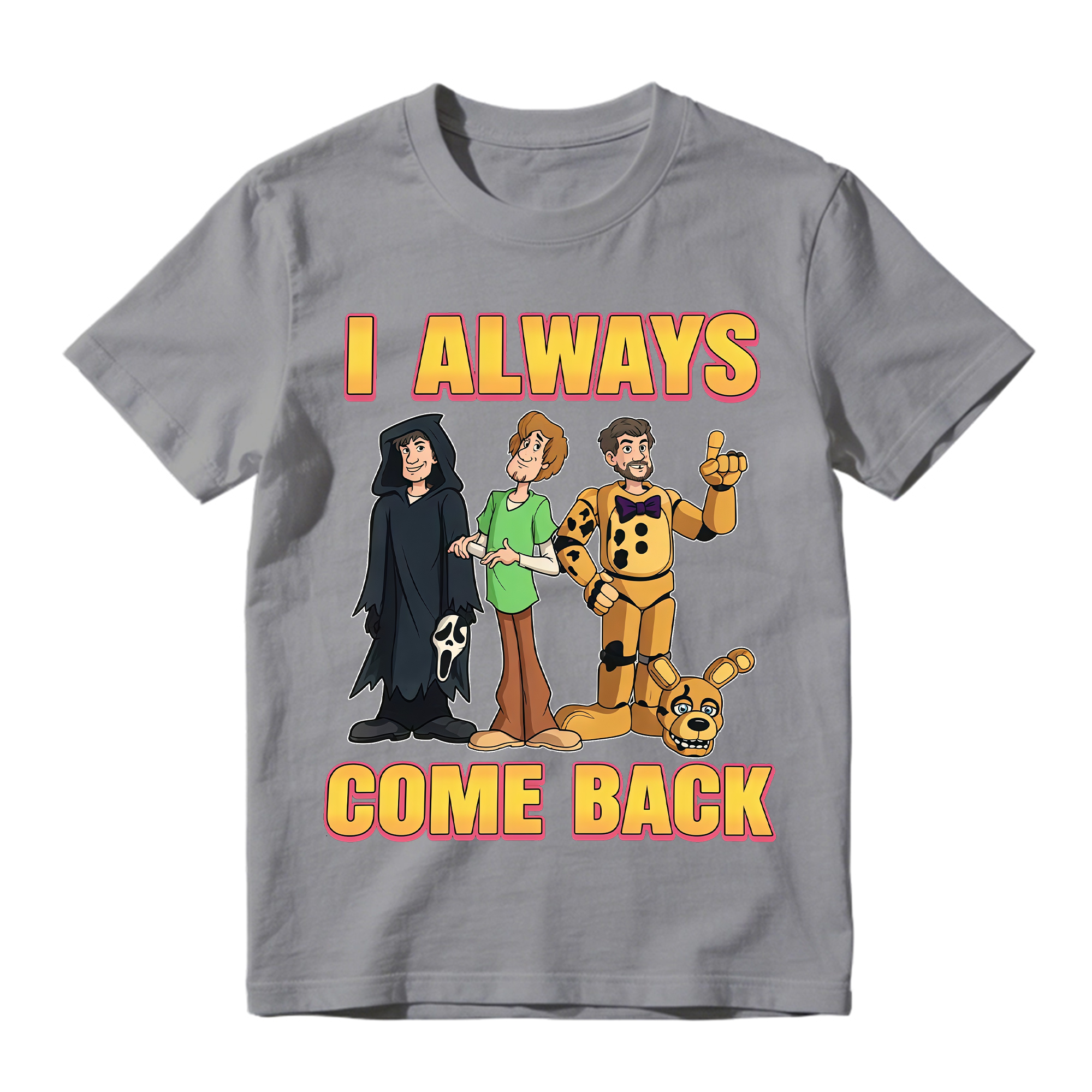 I Always Come Back Halloween Shirt, Scoooby Inspired Mystery Gang Tee, Funny Cartoon Graphic Shirt, Halloween Party Outfit