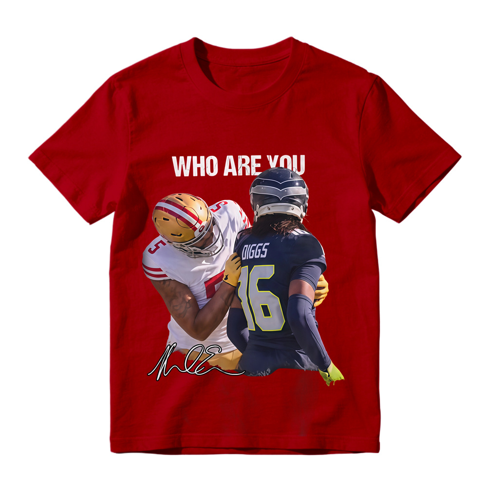 Who Are You Football Player Autograph Graphic T-Shirt 