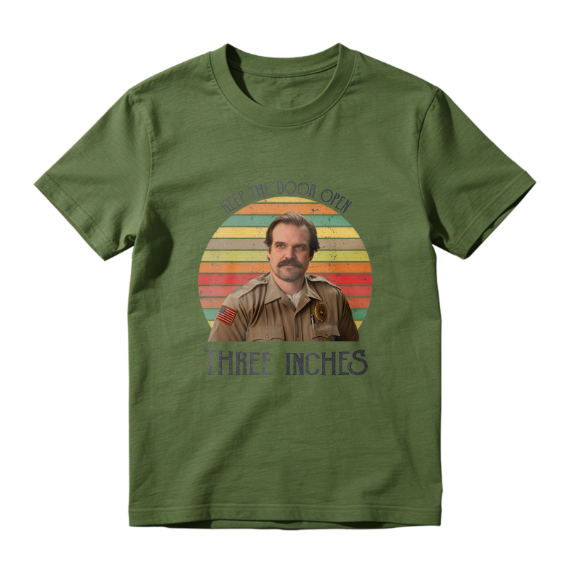 Keep The Door Open Three Inches Retro Vintage Style Unisex Classic T-shirt