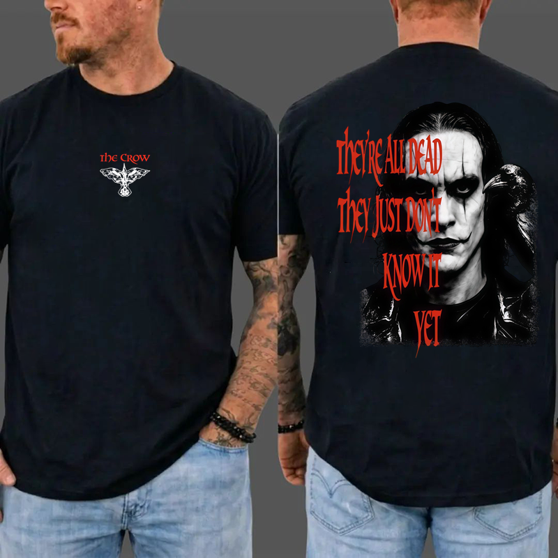 The Crow Shirt, “They’re All Dead” Vintage 90s Movie Tee, Eric Draven Graphic T-Shirt, Gothic Dark Aesthetic Streetwear 