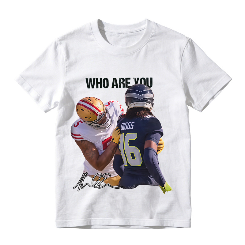 Who Are You Football Player Autograph Graphic T-Shirt 