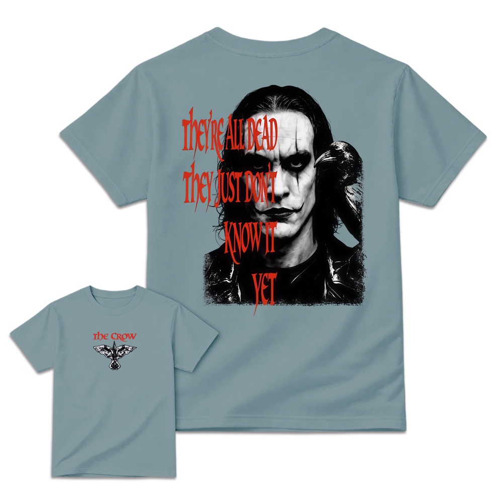 The Crow Shirt, “They’re All Dead” Vintage 90s Movie Tee, Eric Draven Graphic T-Shirt, Gothic Dark Aesthetic Streetwear 