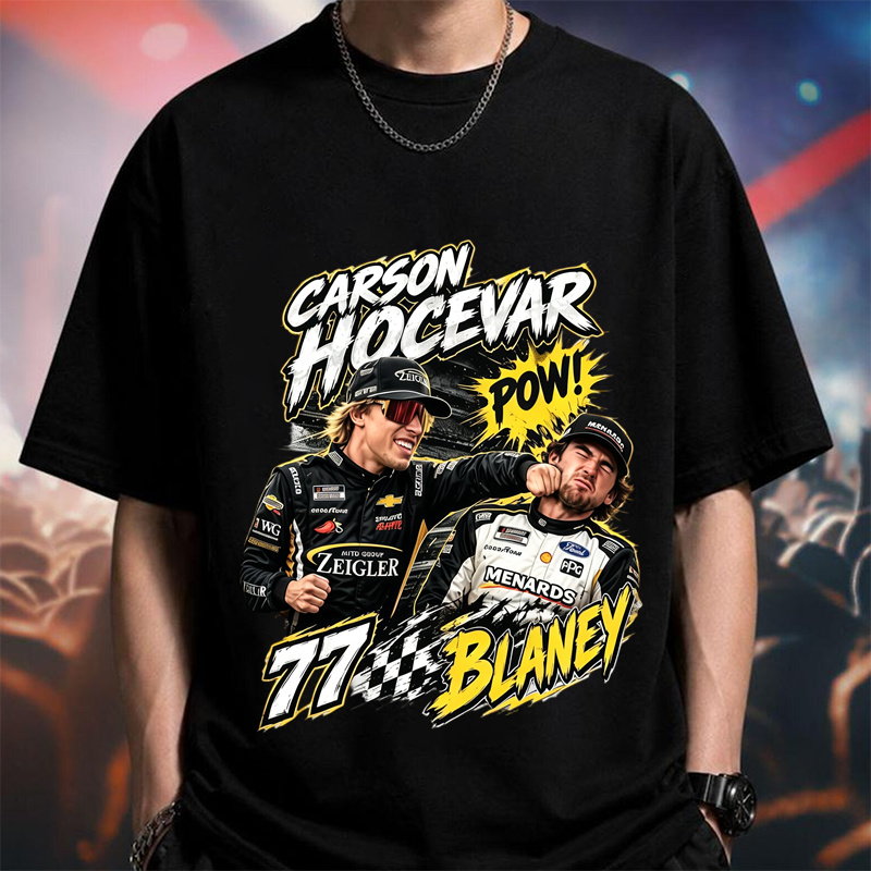 Carson Hocevar vs Ryan Blaney Shirt, Hands Rated E For Everyone T-Shirt, Vintage Bootleg Racing Graphic Tee, NASCAR Fight Apparel, Gift Tee