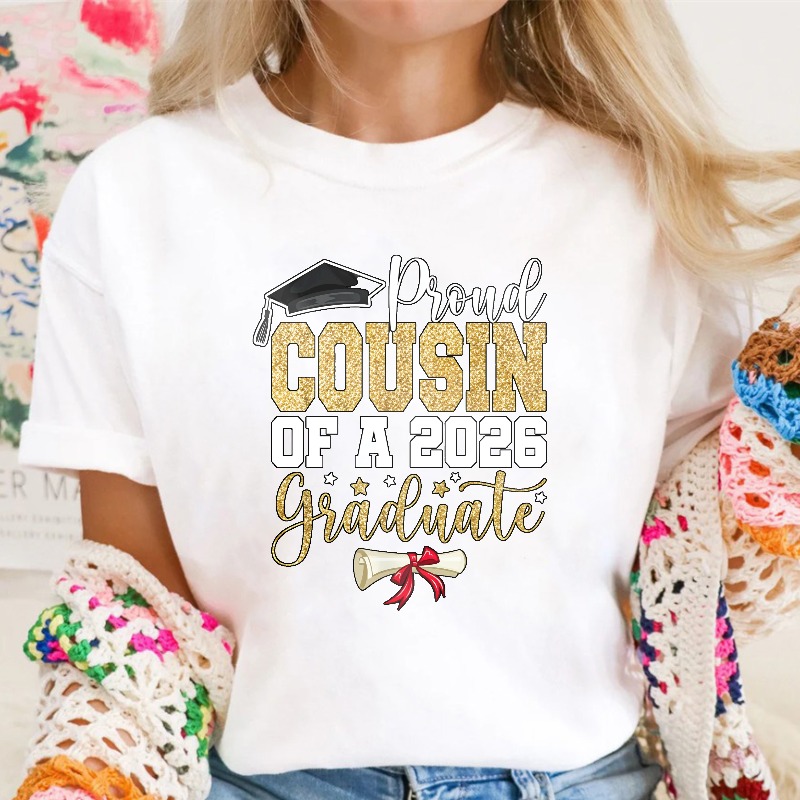 Proud Cousin Of A 2026 Graduate Graduation Cap And Diploma Unisex Classic T-shirt
