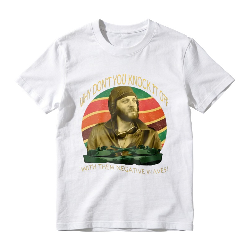 Why Dont You Knock It Off With Them Negative Waves Vintage Retro Sun Graphic Unisex Classic T-shirt