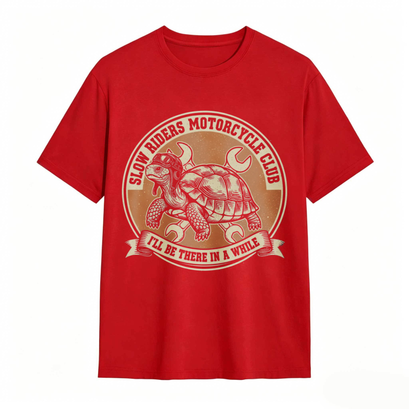 Turtle Motorcycle Club Slow Riders I'll Be There In A While T-shirt