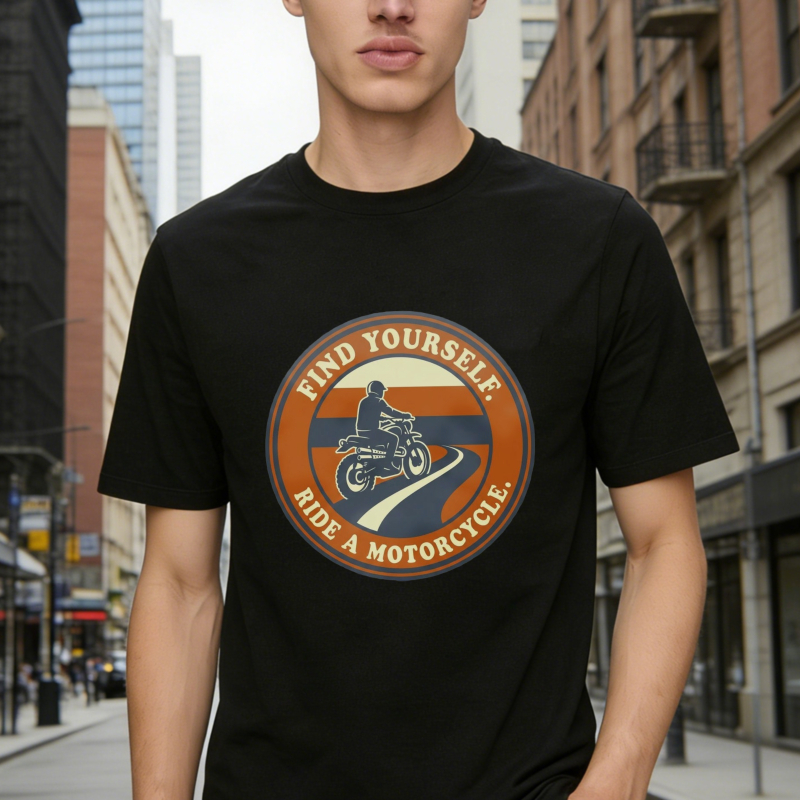 Find Yourself Ride A Motorcycle Graphic T-shirt
