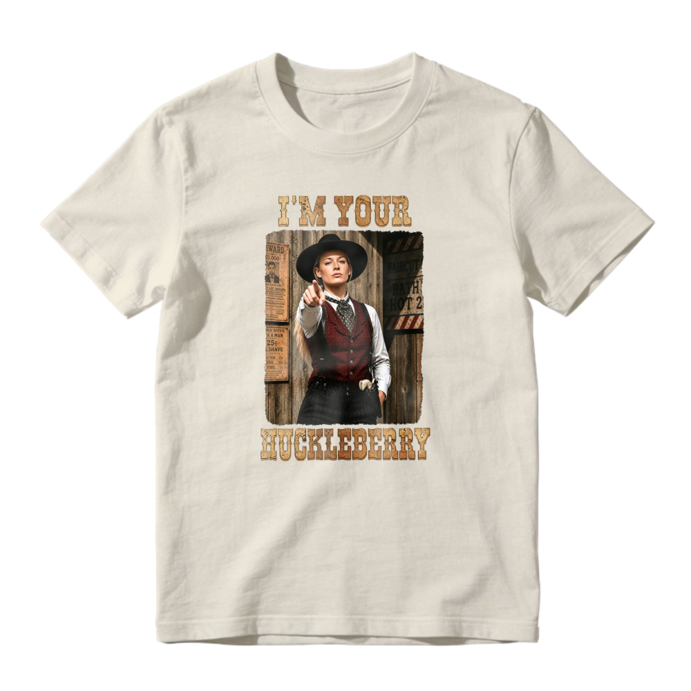 I'm Your Huckleberry Western Movie Quote Vintage Graphic Unisex Classic T-shirt