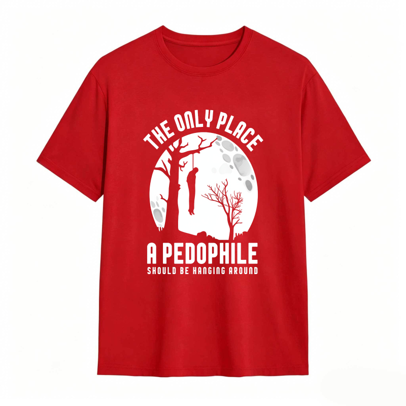 The Only Place A Pedophile Should Be Hanging Around Moon And Tree Silhouette Unisex Classic T-shirt