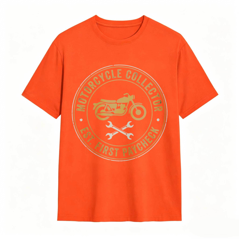 Motorcycle Collector Est First Paycheck T-shirt