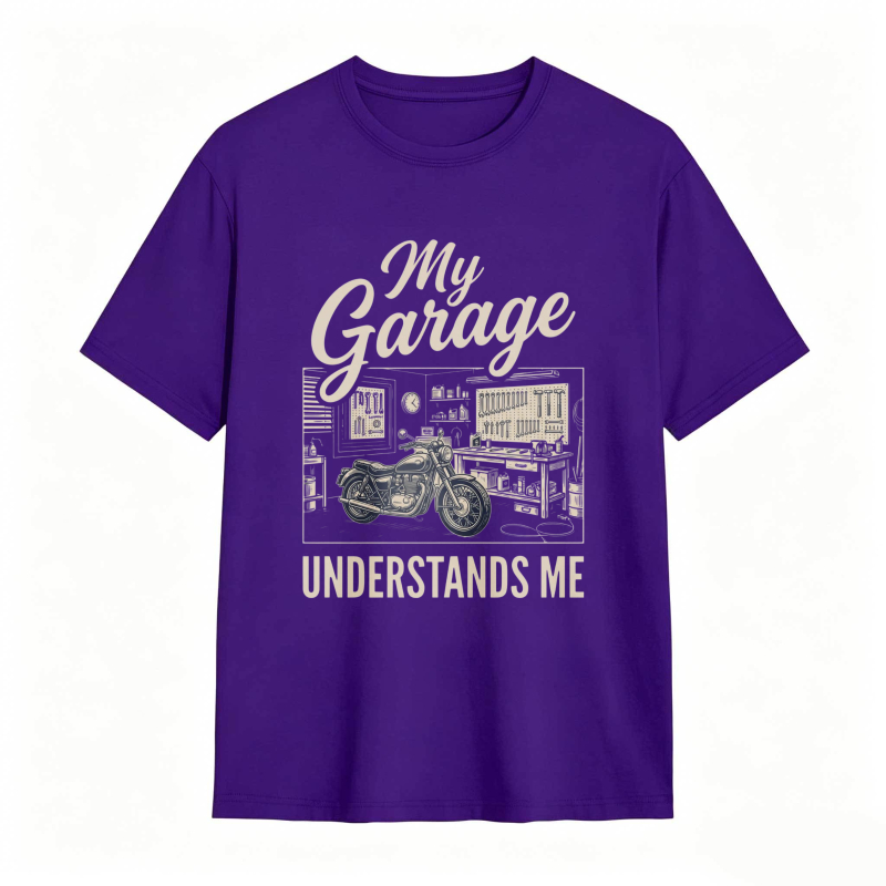 My Garage Understands Me Motorcycle Workshop Design T-shirt