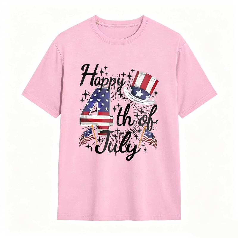 Happy 4th Of July American Flag Stars And Stripes Patriotic Design T-shirt
