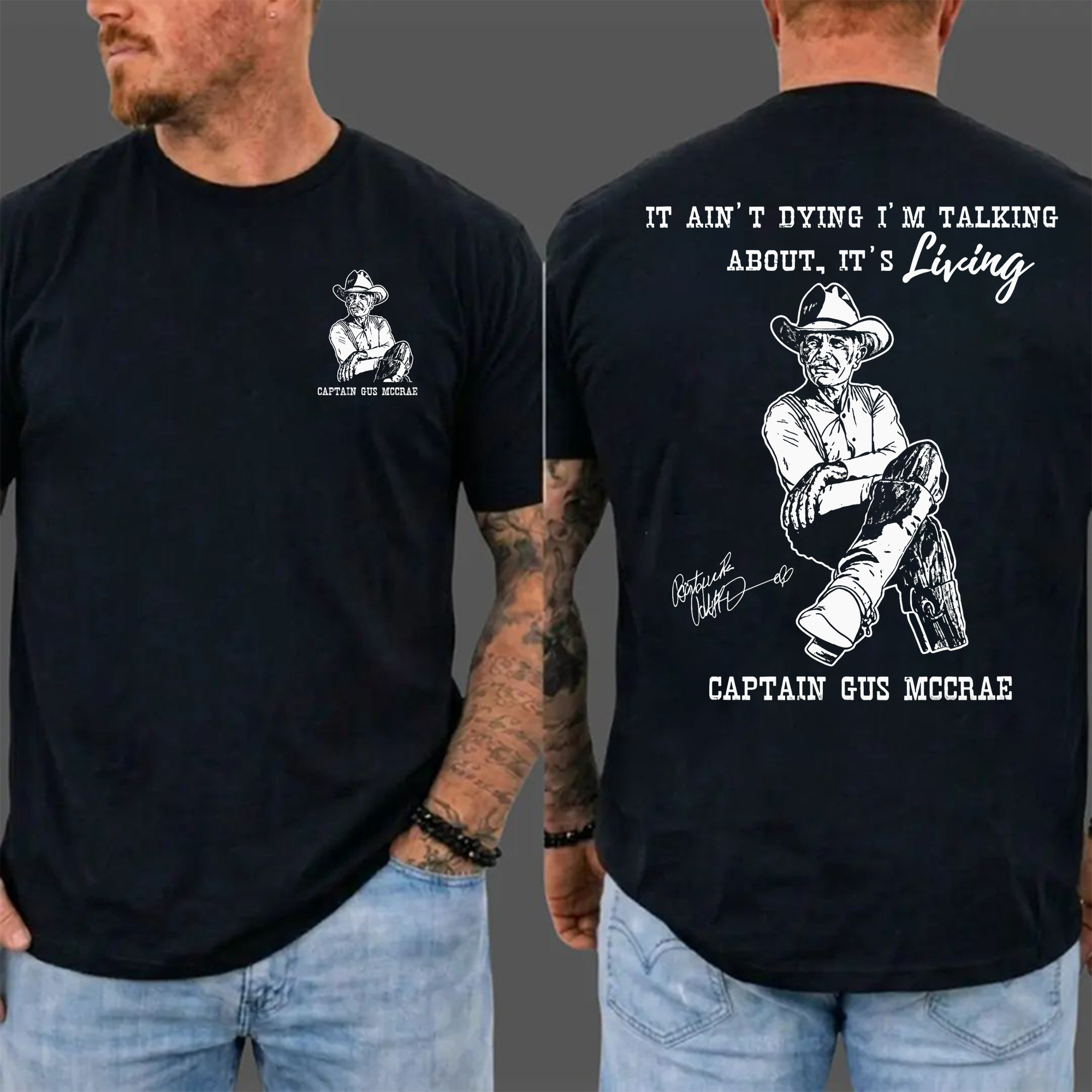 Vintage 90s Captain Gus McCrae Lonesome Dove tshirt , It ain’t dying l’m talking about it’s living, Classic Western Movie tee 