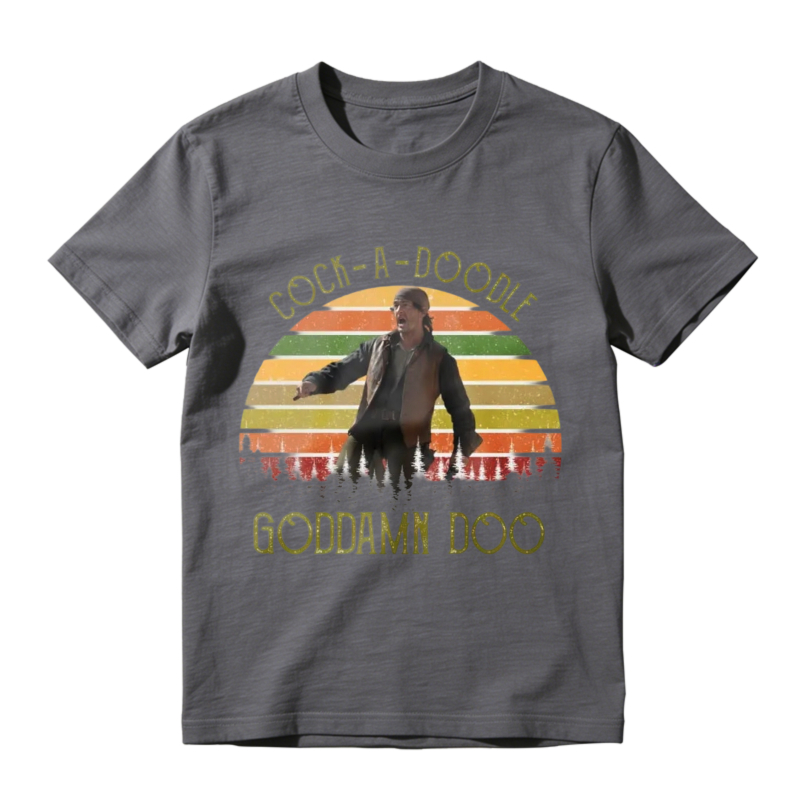 Cock A Doodle Goddamn Doo Retro Sunset Vintage Humor Unisex Classic T Shirt