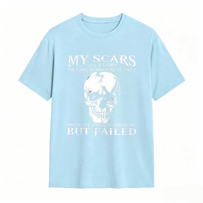 Skull And Scar Story Quote Unisex Classic T-shirt
