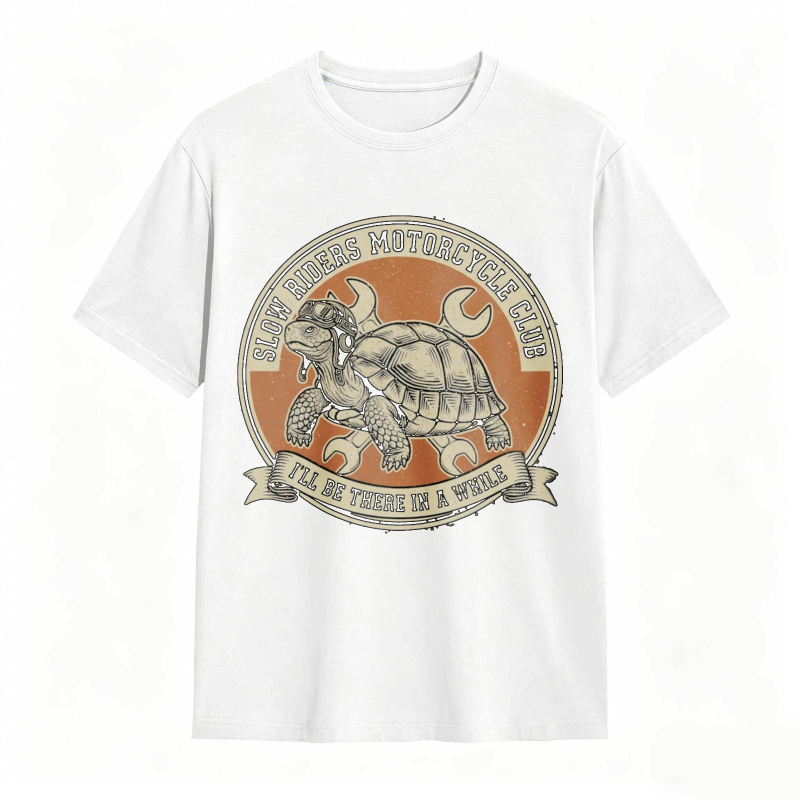 Turtle Motorcycle Club Slow Riders I'll Be There In A While T-shirt