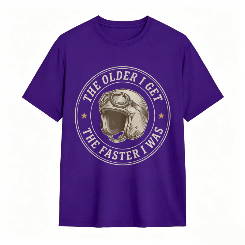 Motorcycle Helmet The Older I Get The Faster I Was T-shirt