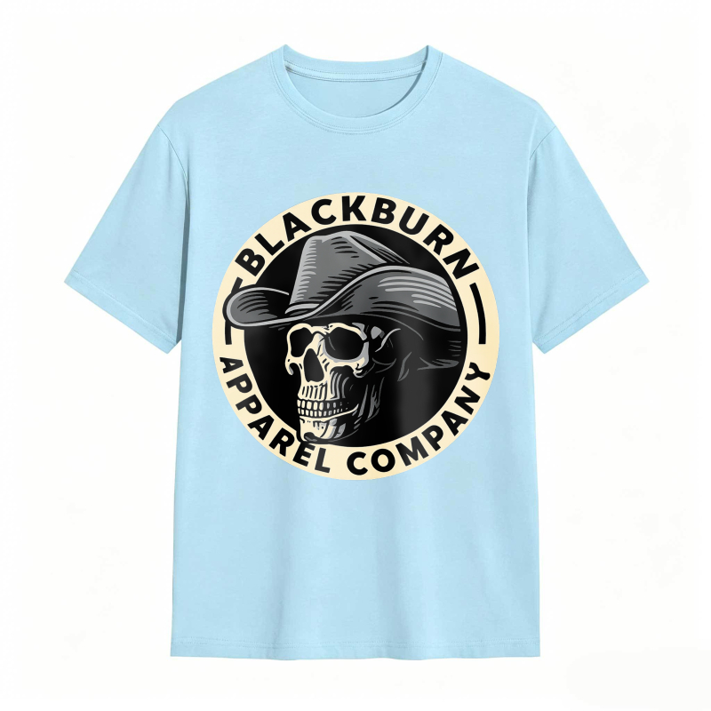 Skull With Cowboy Hat And Blackburn Apparel Company Text Unisex Classic T-shirt