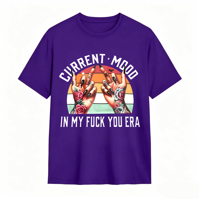 Current Mood In My Era With Tattooed Hands And Rose Design Unisex Classic T-shirt