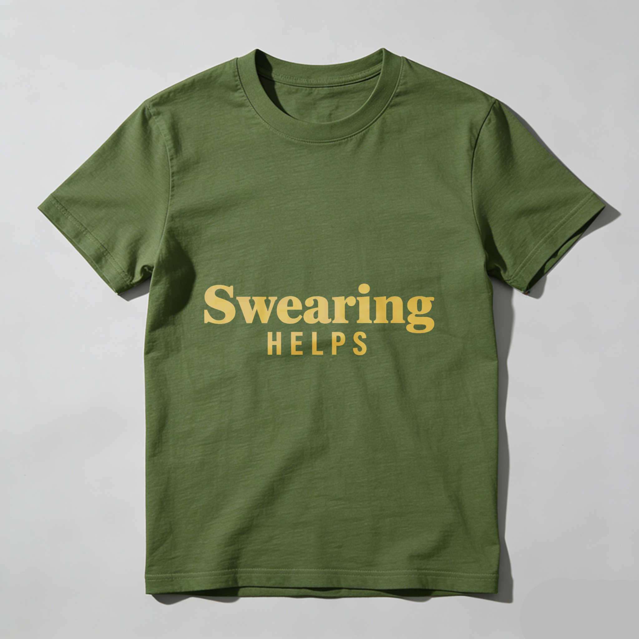 TEECURENT Swearing Helps T Shirt Funny Sassy Statement Graphic Tee For Men Women Casual Wear WOMEN