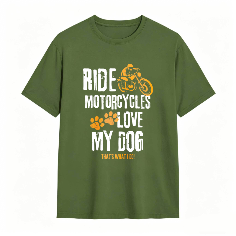 Ride Motorcycles Love My Dog Unisex Classic T-shirt