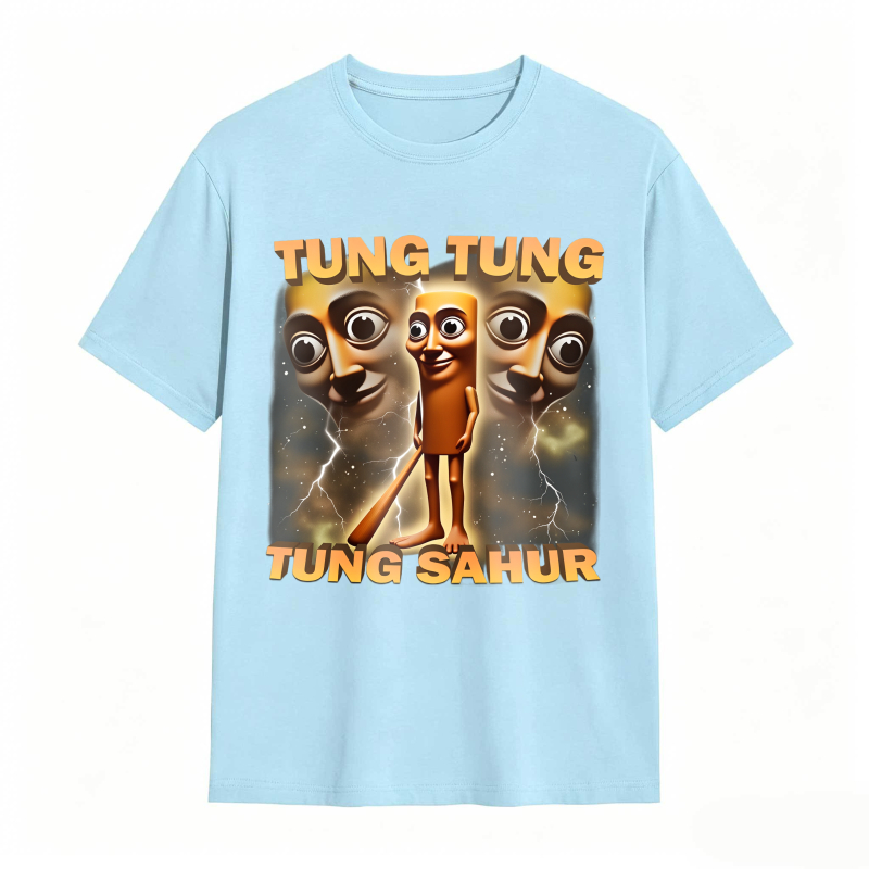 100% Cotton Tung Tung Tung Sahur Graphic Tee