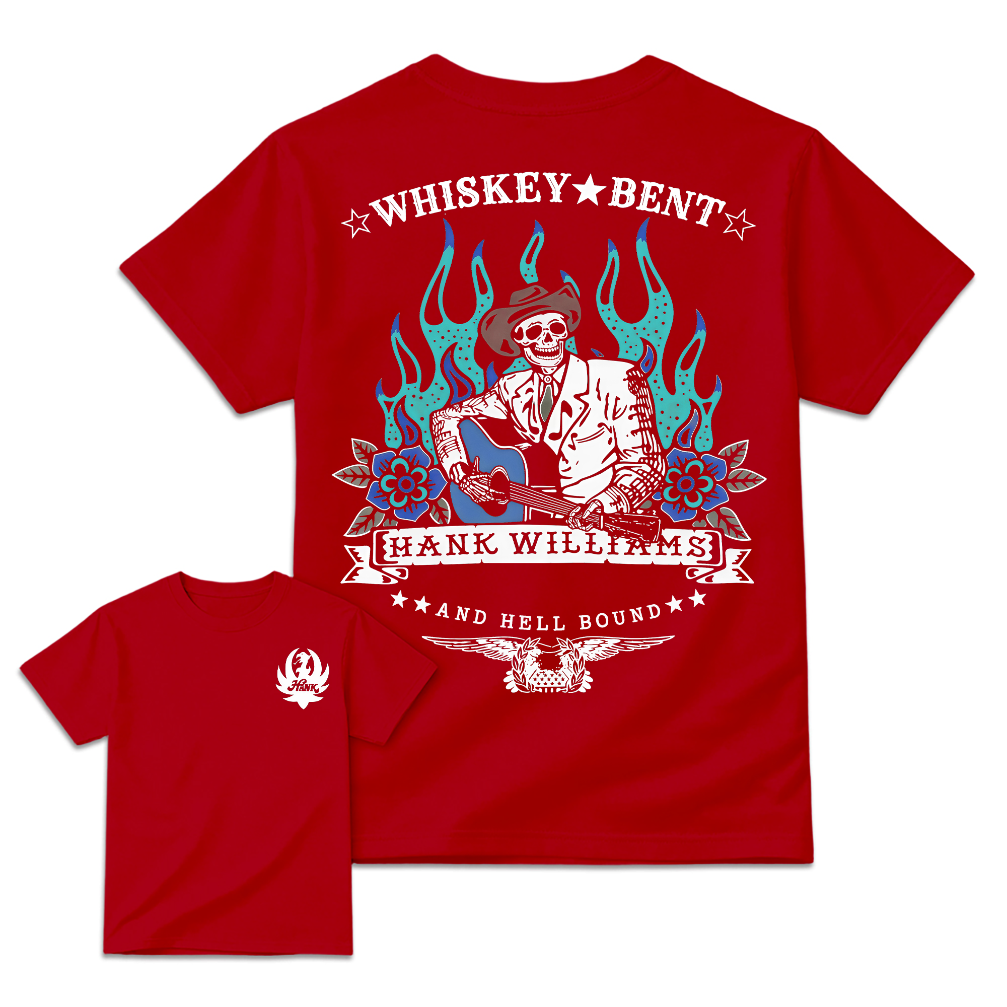 Vintage Country Music Graphic T-Shirt, Whiskey Bent and Hell Bound Western Tee, Retro Outlaw Cowboy Shirt