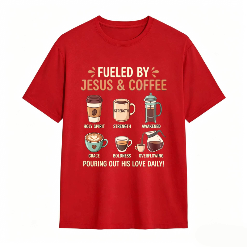 Fueled by Jesus and Coffee T-shirt