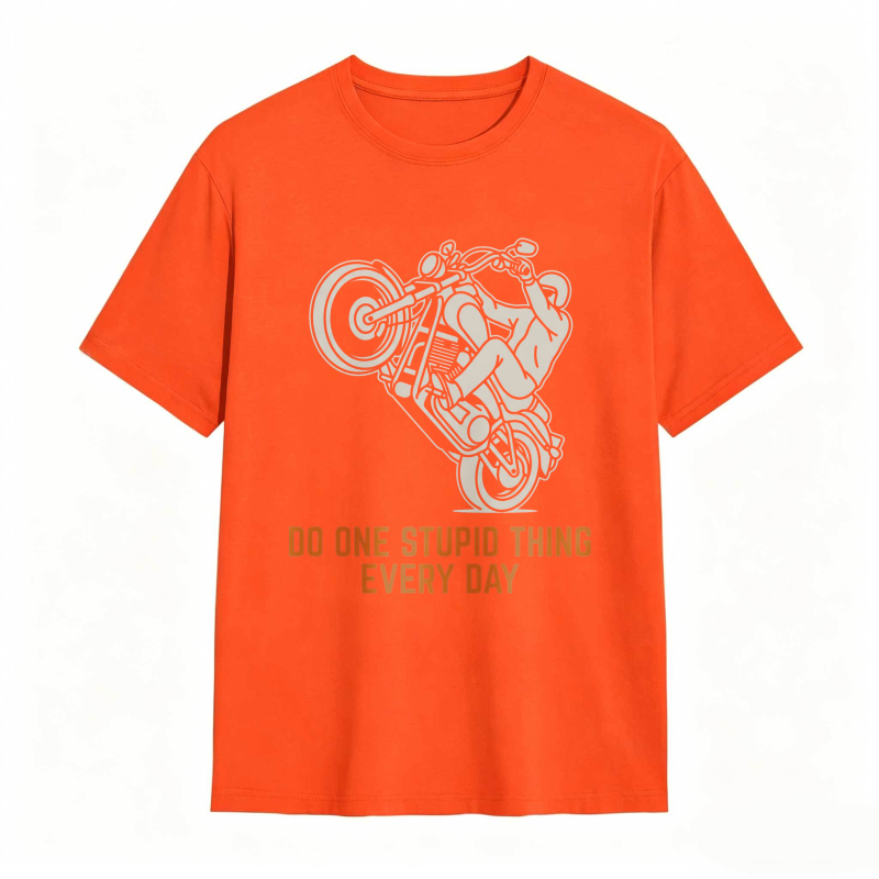 Motorcycle Rider Do One Stupid Thing Every Day T-shirt