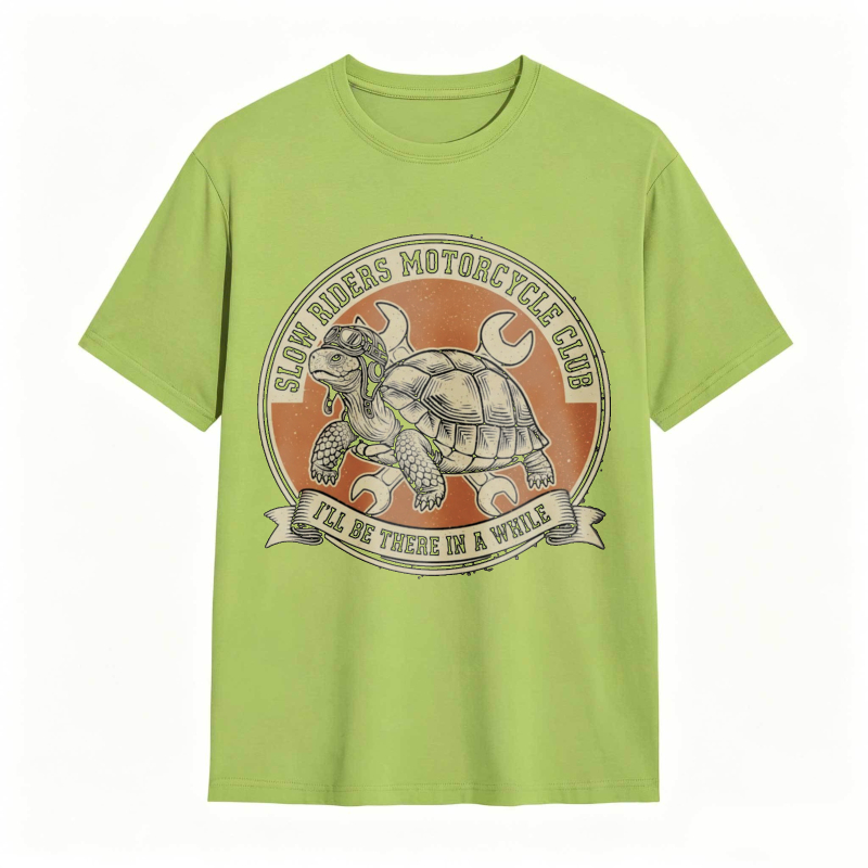 Turtle Motorcycle Club Slow Riders I'll Be There In A While T-shirt