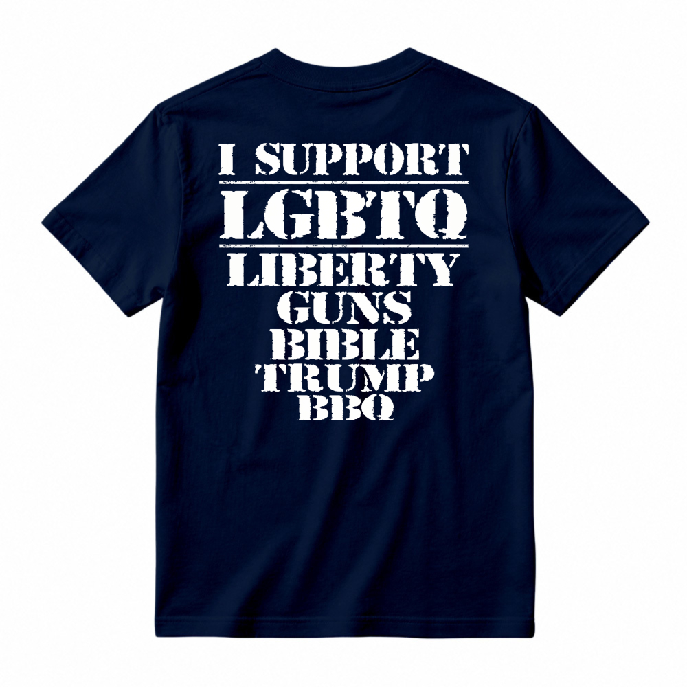 I Support LGBTQ Liberty Guns Bible Trump BBQ Unisex Classic T-shirt