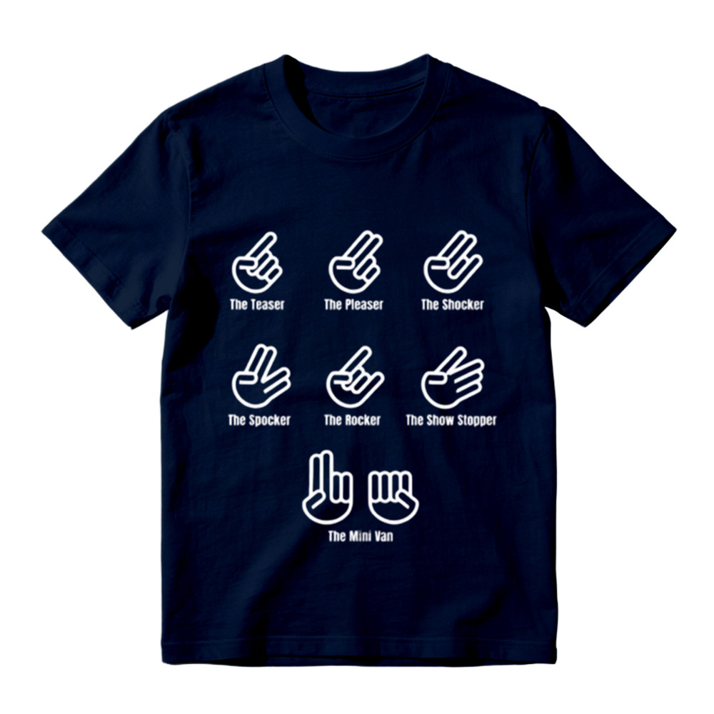 THE SHOCKER, THE SPOCKER, THE MINI VAN Funny hand signals T Shirt, Unisex Cotton 