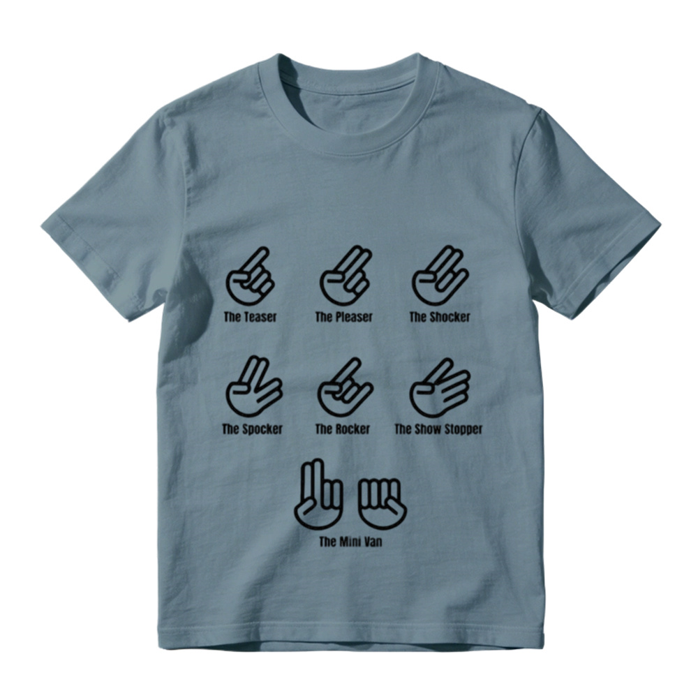 THE SHOCKER, THE SPOCKER, THE MINI VAN Funny hand signals T Shirt, Unisex Cotton 