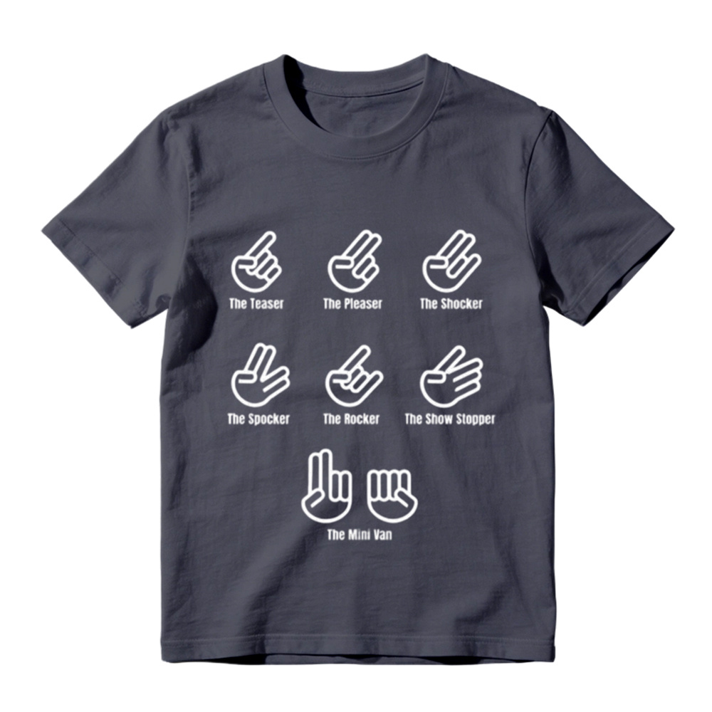 THE SHOCKER, THE SPOCKER, THE MINI VAN Funny hand signals T Shirt, Unisex Cotton 
